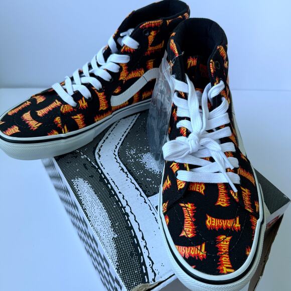 Vans x Thrasher Skate SK8-Hi VN0A5FCCBML Black Multi Men\'s 9 New In Box